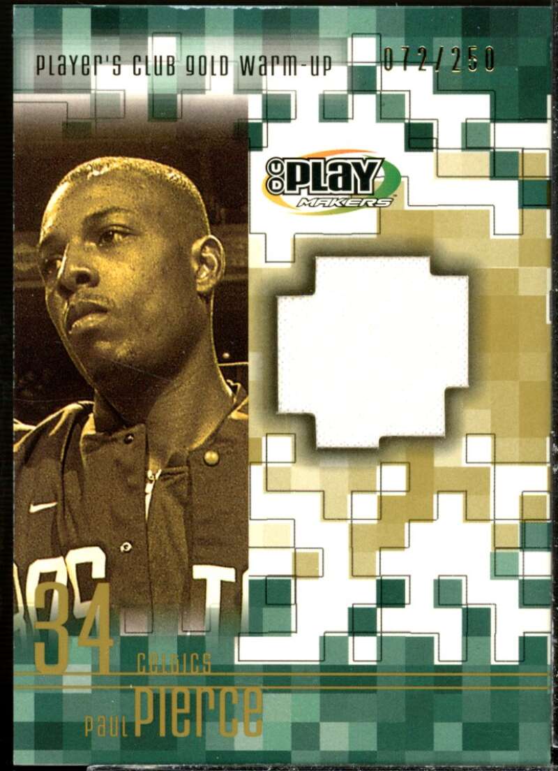 Paul Pierce Card 2001-02 Upper Deck Playmakers PC Warm Up Gold #PPGW  Image 1