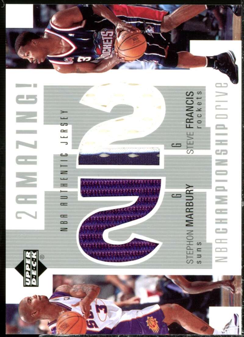 Marbury/Francis 2002-03 Upper Deck Championship Drive 2 Amazing Jerseys #SMSFJ  Image 1