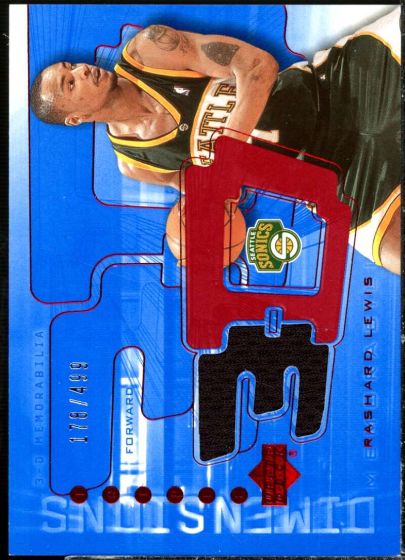 Rashard Lewis 2003-04 Upper Deck Triple Dimensions 3-D Shooting Shirts #S39  Image 1