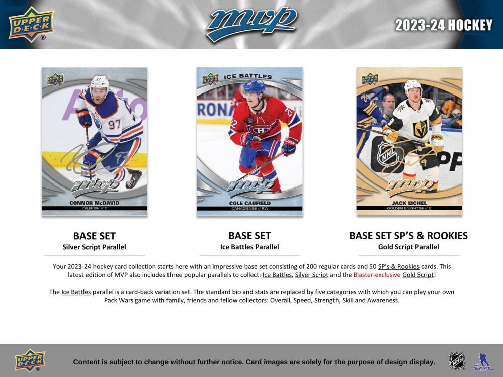 2023-24 Upper Deck MVP Hockey 15-Pack Blaster Box Image 3