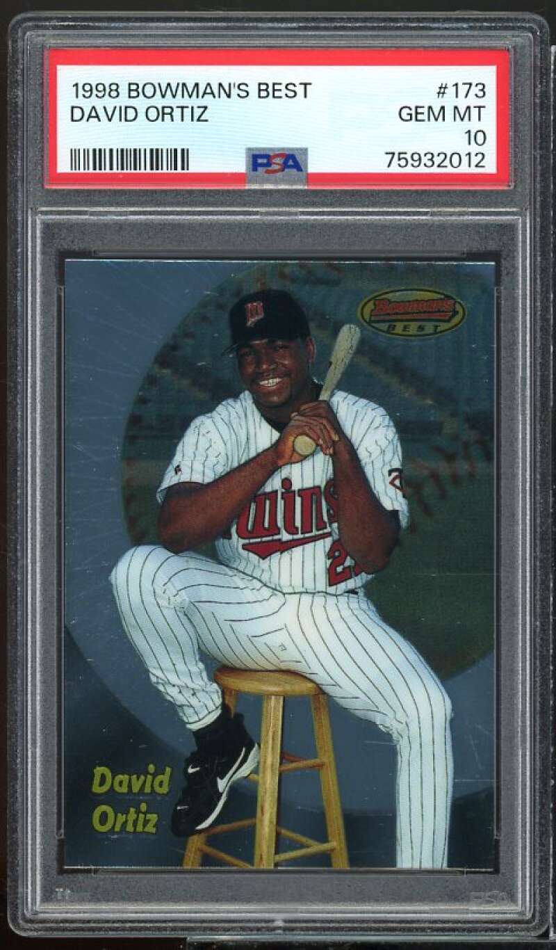 David Ortiz Rookie Card 1998 Bowman's Best #173 PSA 10 Image 1