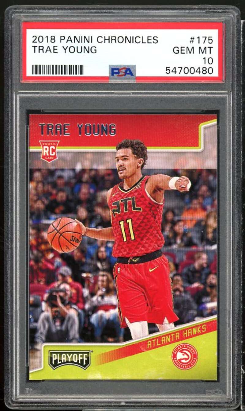 Trae Young Rookie Card 2018-19 Panini Chronicles #175 PSA 10 Image 1