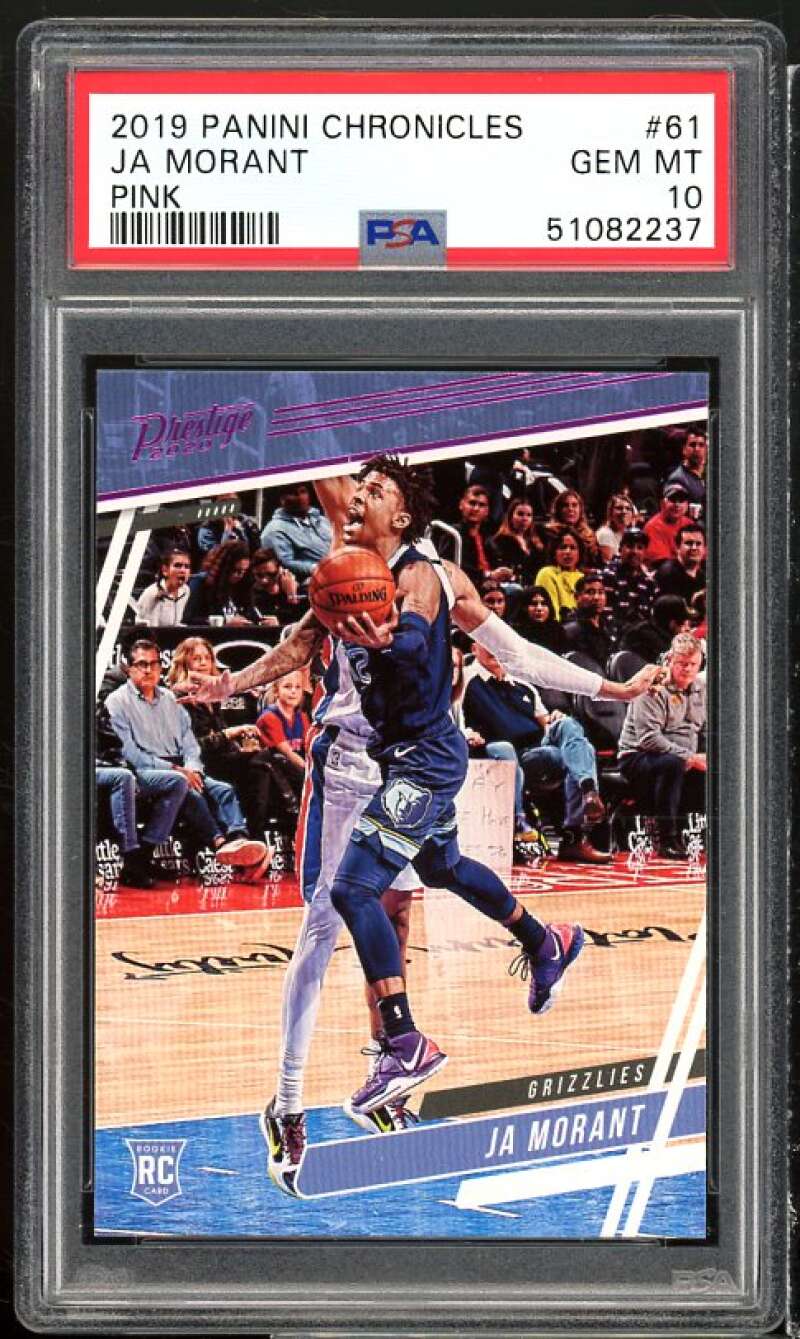 Ja Morant Rookie Card 2019-20 Panini Chronicles Pink #61 PSA 10 Image 1