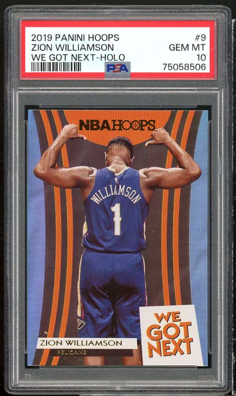 Zion Williamson Rookie Card 2019-20 Panini Hoops We Got Next #9 PSA 10 Image 1