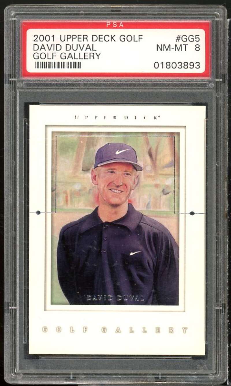 David Duval Rookie Card 2001 Upper Deck Golf Gallery #GG5 PSA 8 Image 1