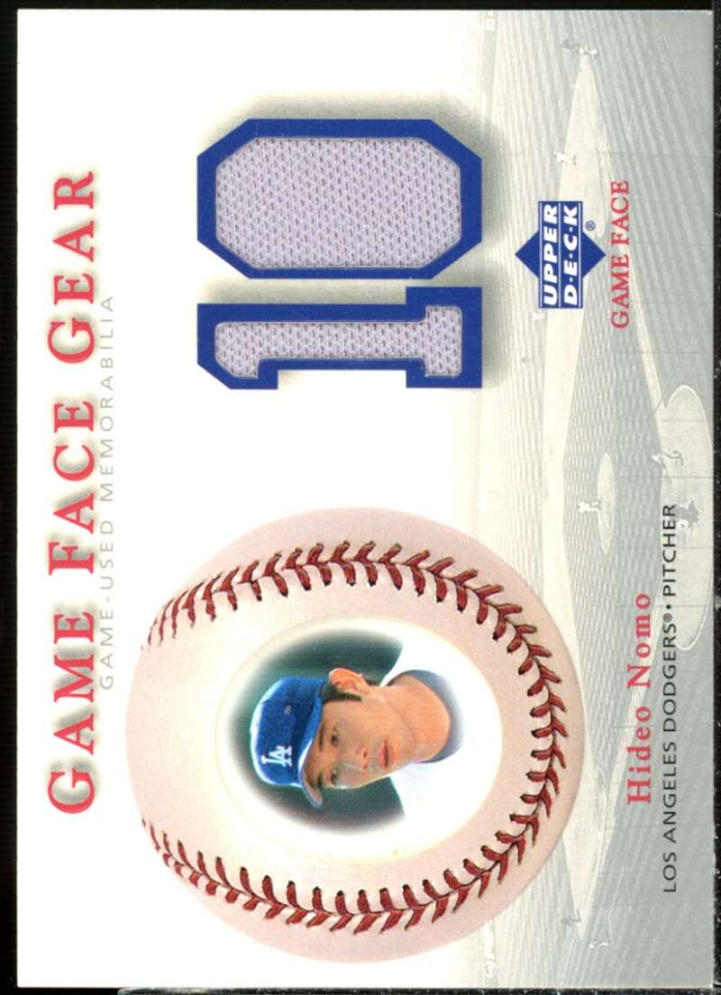 Hideo Nomo Card 2003 Upper Deck Game Face Gear #HN  Image 1