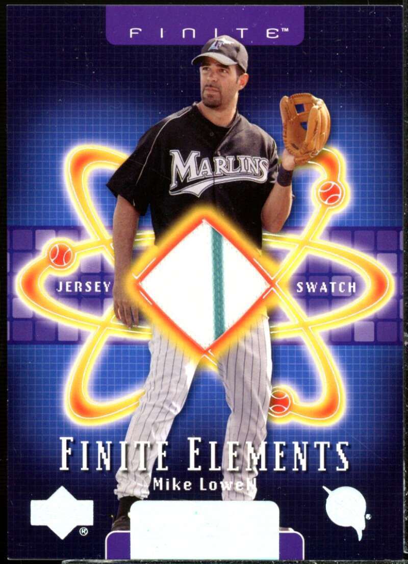 Mike Lowell Card 2003 Upper Deck Finite Elements Game Jersey #ML  Image 1