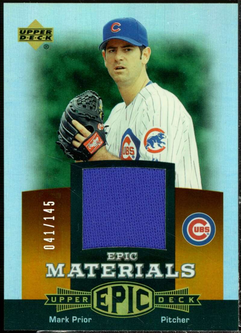 Mark Prior Jsy Card 2006 Upper Deck Epic Materials Dark Orange #MA2  Image 1