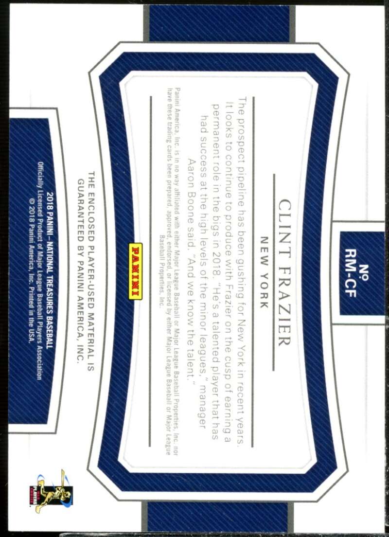 Clint Frazier Rookie 2018 Panini National Treasures Rookie Triple Materials #5  Image 2