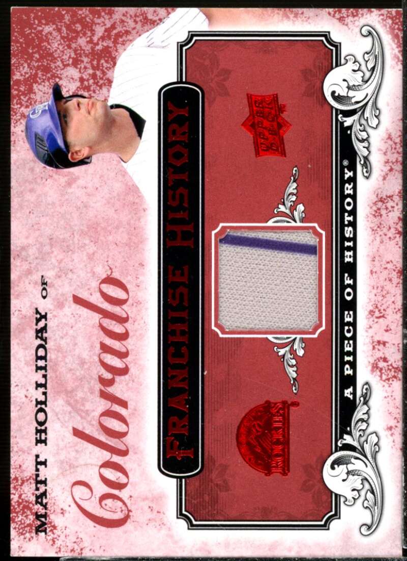 Matt Holliday 2008 UD A Piece of History Franchise History Jersey Red #FH18  Image 1