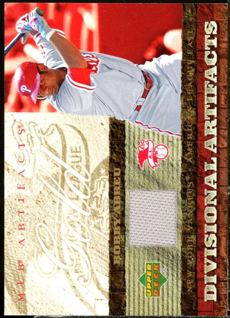 Bobby Abreu Card 2007 Artifacts Divisional Artifacts Gold #BA  Image 1