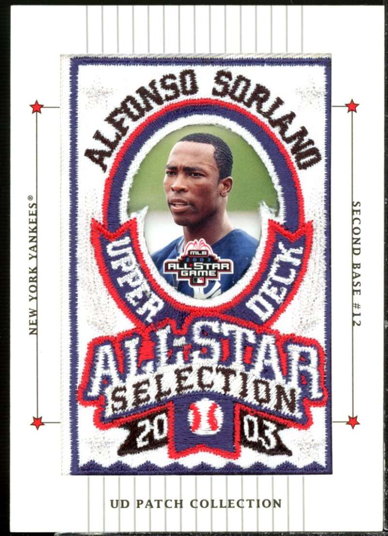 Alfonso Soriano AS Card 2003 UD Patch Collection #125  Image 1