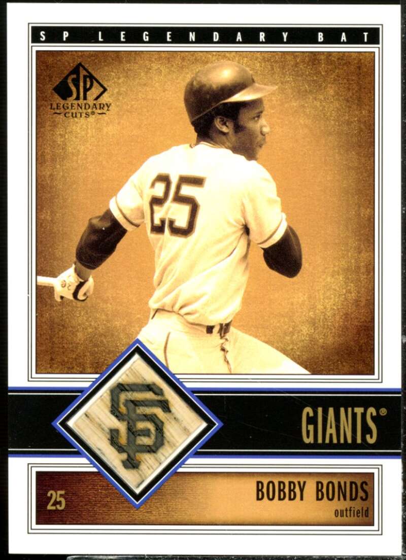 Bobby Bonds DP Card 2002 SP Legendary Cuts Game Bat #BBBO  Image 1