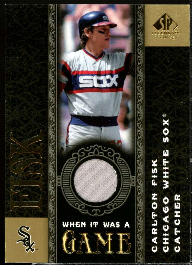 Carlton Fisk Card 2007 SP Legendary Cuts When it Was a Game Memorabilia #CF  Image 1