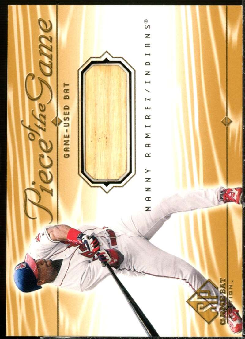Manny Ramirez Card 2001 SP Game Bat Edition Piece of the Game #MR  Image 1
