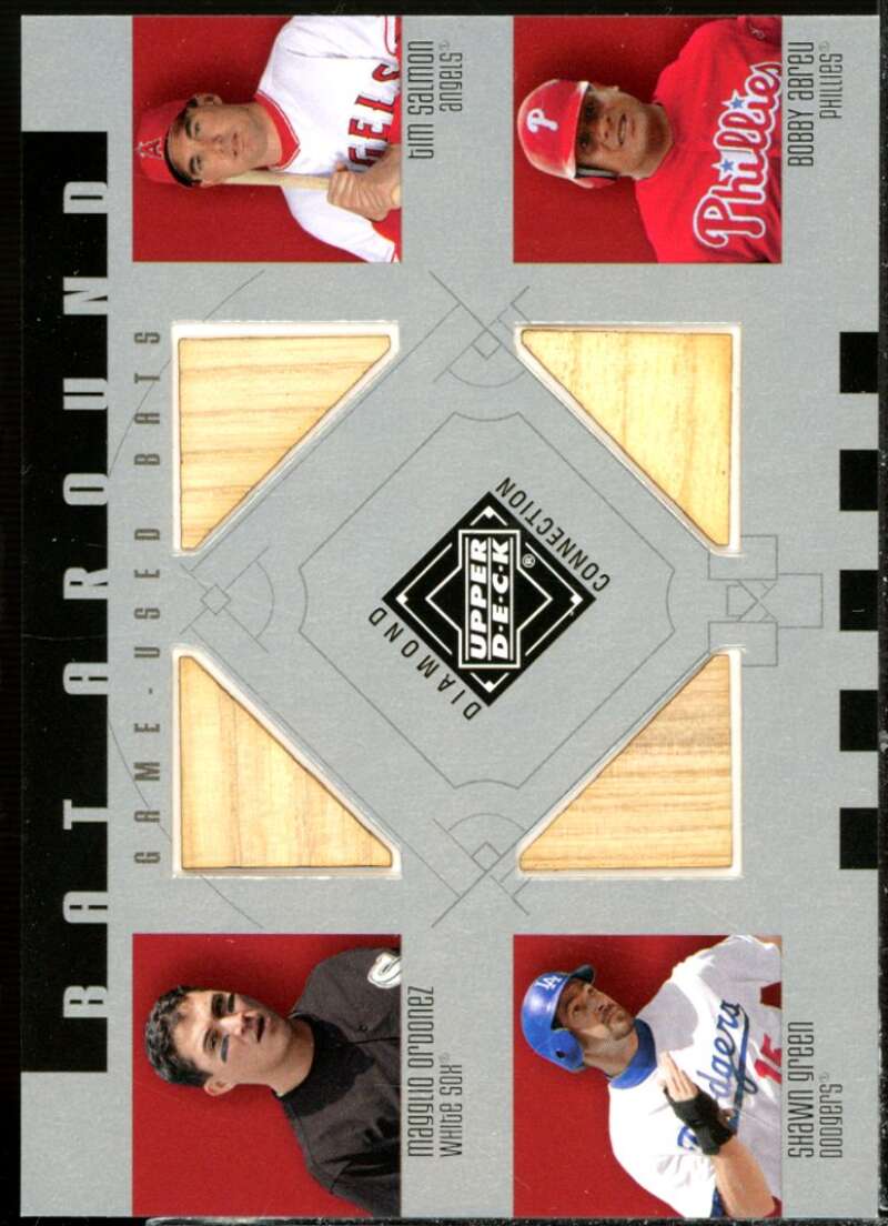 Magglio Ordonez/Salmon/Green/Abreu 2002 Diamond Connection Bat Around Quad #OSGA  Image 1