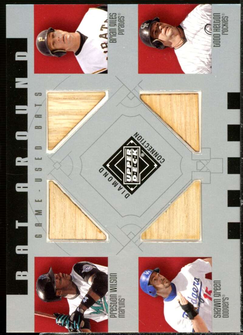 Wilson/Giles/Green/Helton Card 2002 Diamond Connection Bat Around Quads #WGGH  Image 1