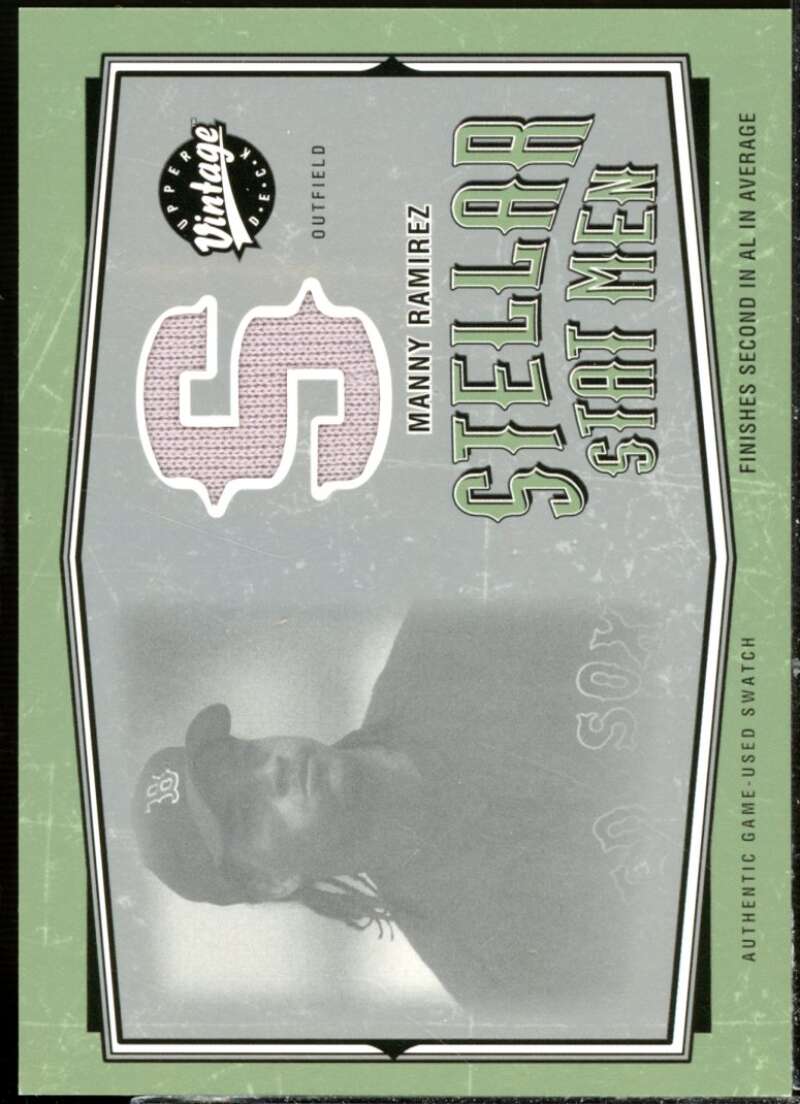Manny Ramirez Card 2004 Upper Deck Vintage Stellar Stat Men Jerseys #41  Image 1