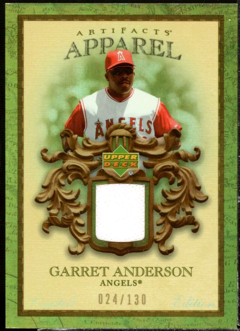 Garret Anderson Card 2007 Artifacts MLB Apparel Limited #GA  Image 1