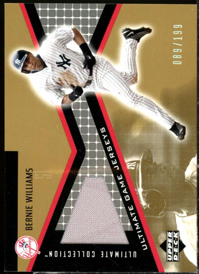Bernie Williams Card 2002 Ultimate Collection Game Jersey Tier 3 #BW  Image 1