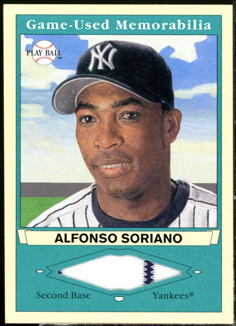 Alfonso Soriano Jsy 2003 Upper Deck Play Ball Game Used Memorabilia Tier 1 #AS1  Image 1