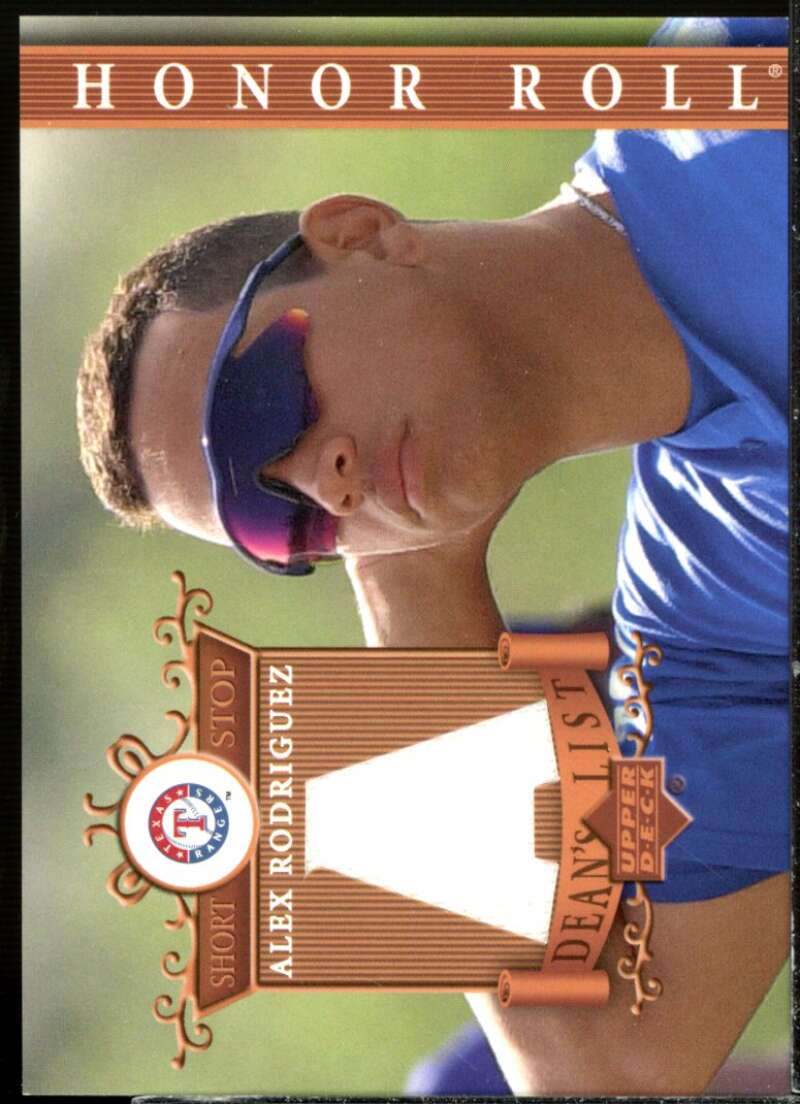 Alex Rodriguez Card 2003 Upper Deck Honor Roll Dean's List Jerseys #AR  Image 1