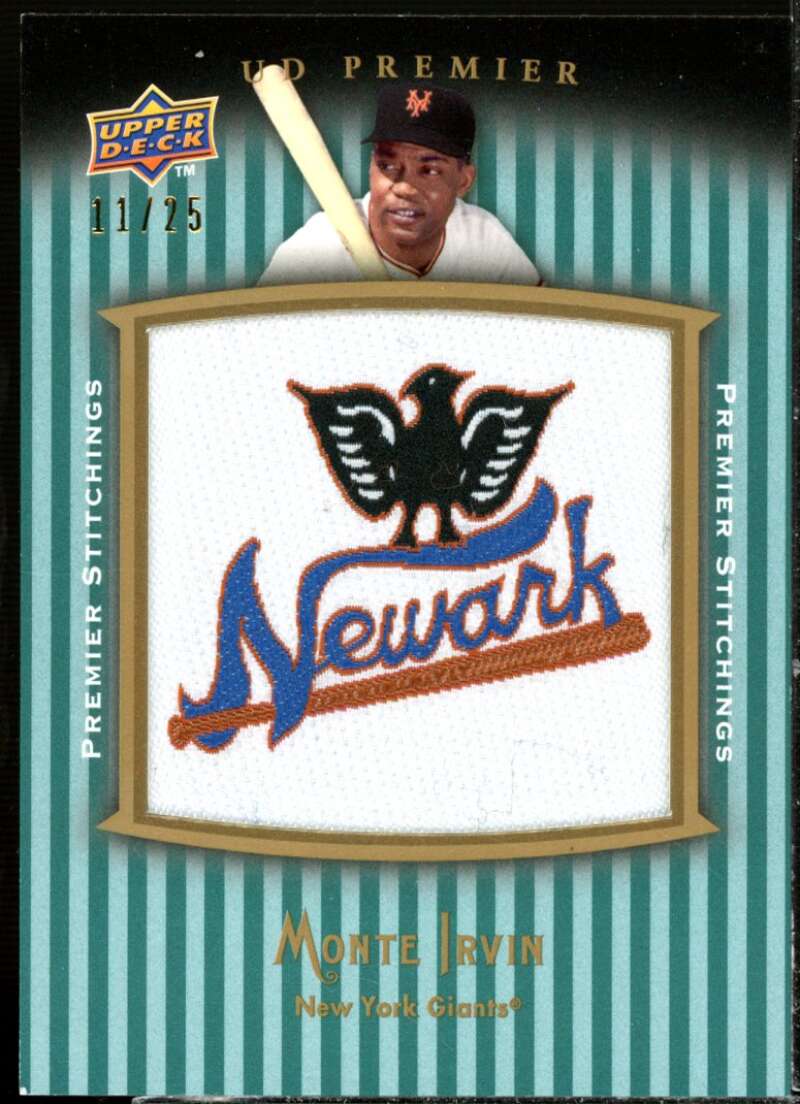 Monte Irvin Card 2008 Upper Deck Premier Stitchings Gold #MI  Image 1