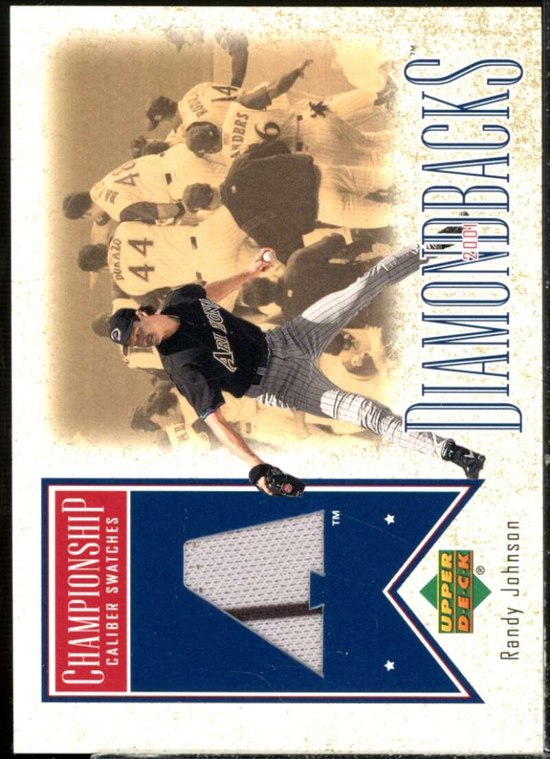 Randy Johnson Card 2002 Upper Deck Championship Caliber Swatch #RJ  Image 1