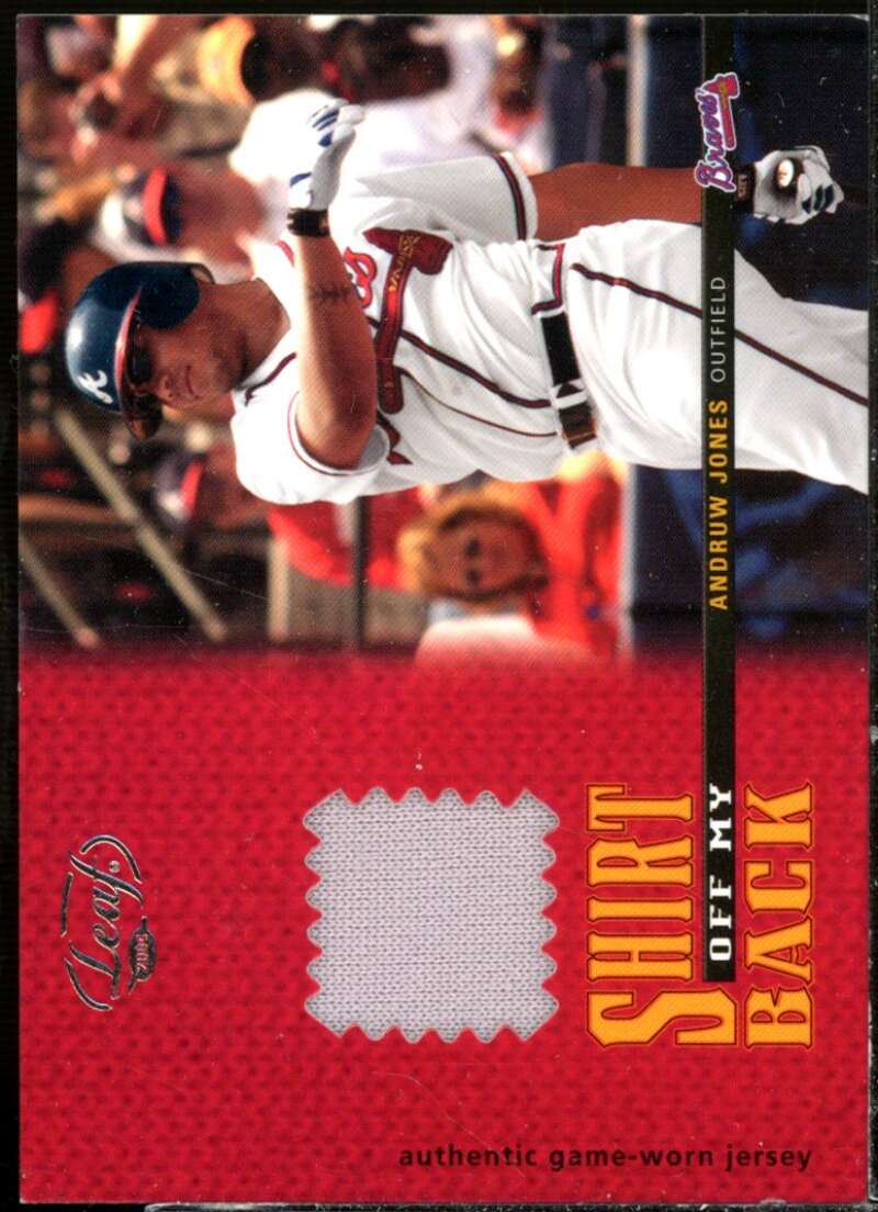 Andruw Jones Card 2004 Leaf Shirt Off My Back #2  Image 1