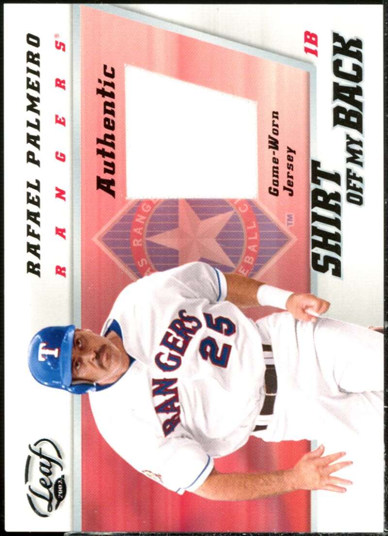 Rafael Palmeiro Card 2002 Leaf Shirt Off My Back #RP  Image 1