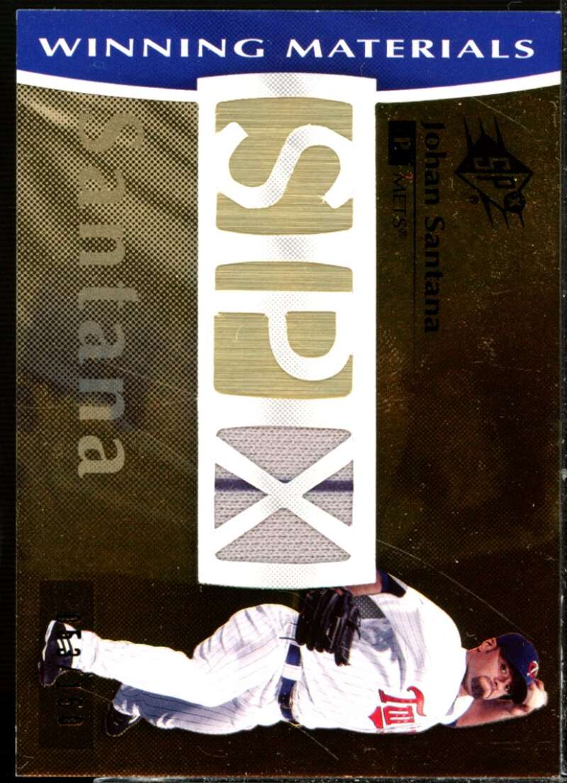 Johan Santana Card 2008 SPx Winning Materials SPx 150 #JS  Image 1