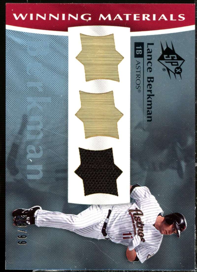 Lance Berkman Card 2008 SPx Winning Materials Baseball 99 #LB  Image 1