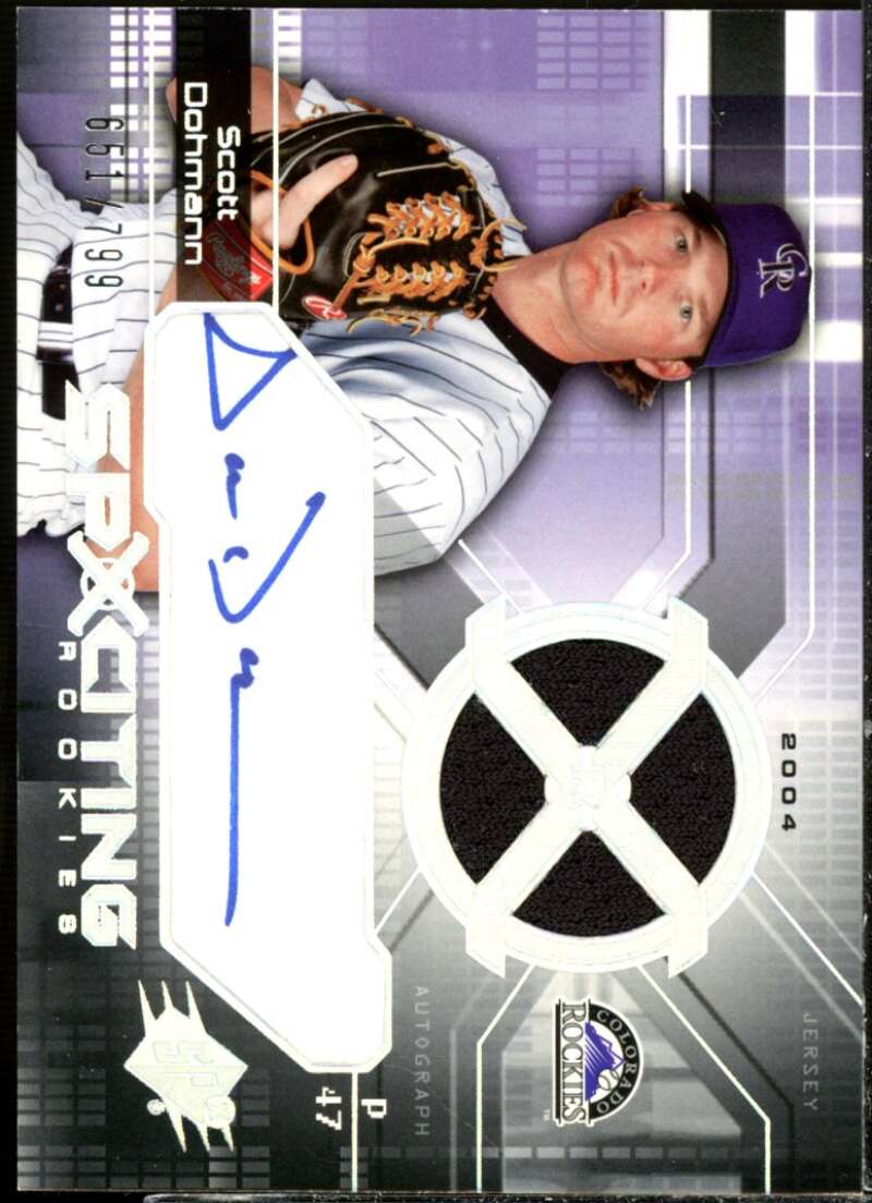 Scott Dohmann AU JSY Rookie Card 2004 SPx #196  Image 1