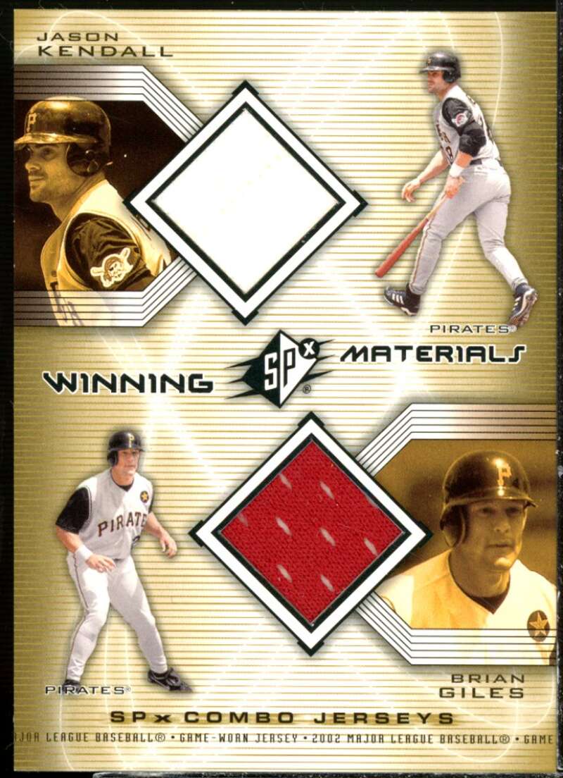 Jason Kendall/ Giles 2002 SPx Winning Materials 2-Player Jersey Combos #WMKG  Image 1