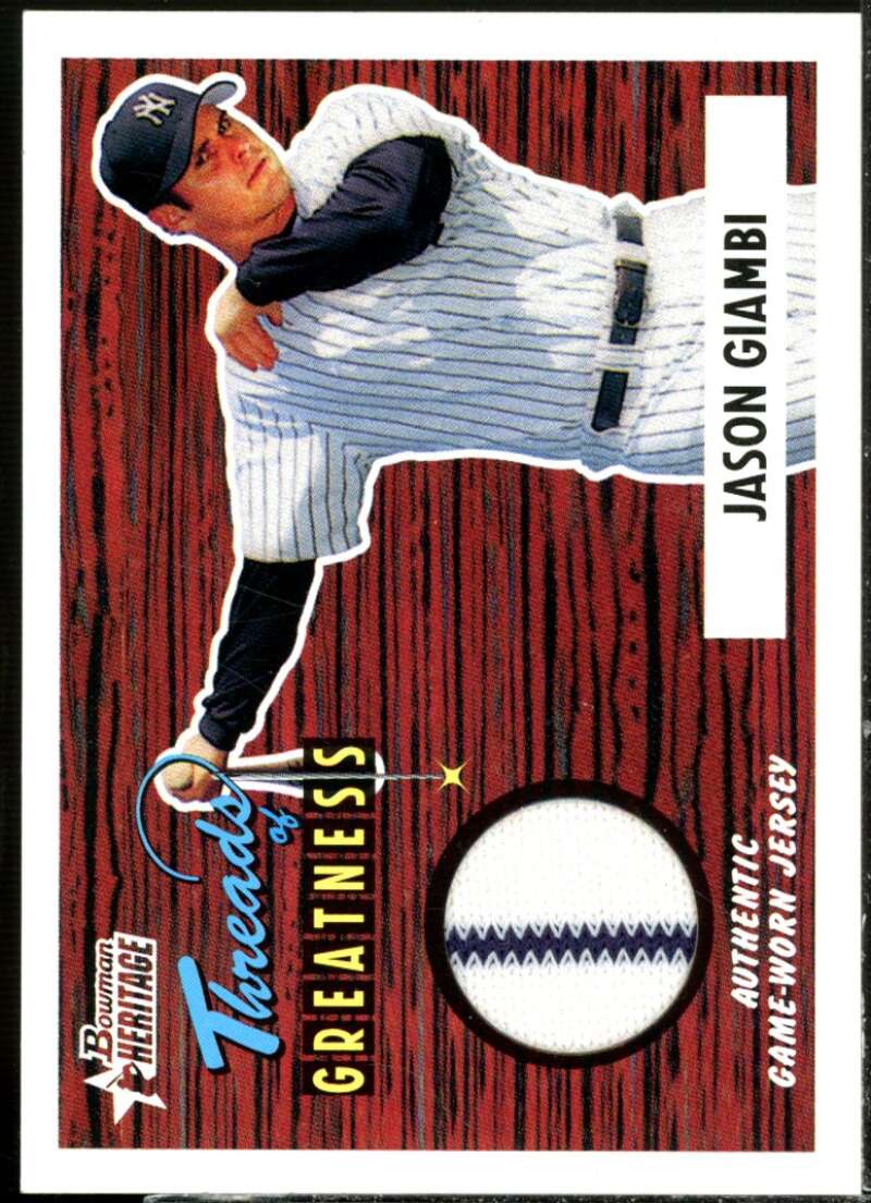 Jason Giambi Jsy Card 2004 Bowman Heritage Threads of Greatness #JG2  Image 1
