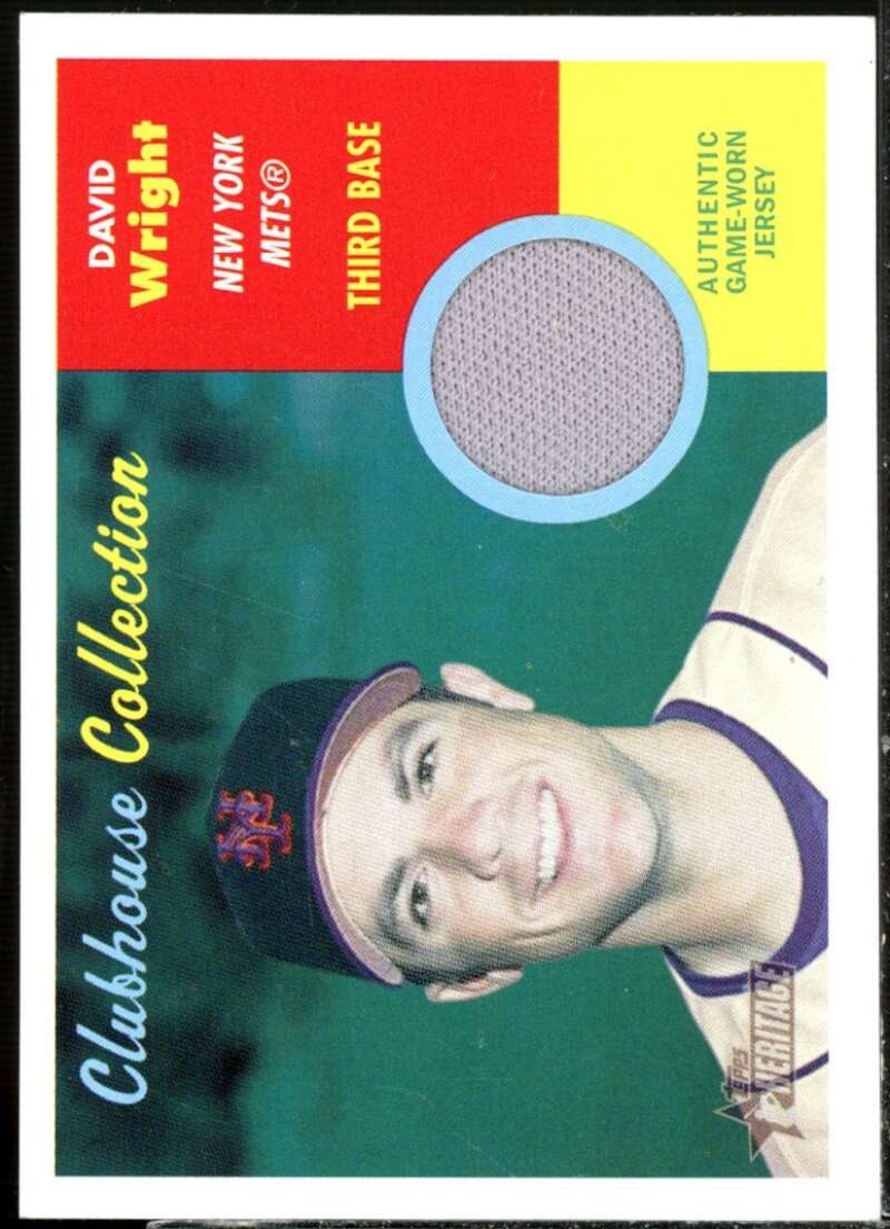 David Wright Jsy Card 2006 Topps Heritage Clubhouse Collection Relics #DW  Image 1