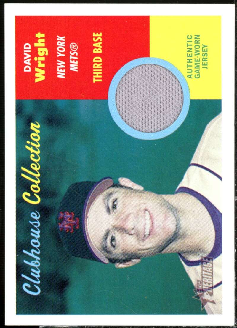 David Wright Jsy Card 2006 Topps Heritage Clubhouse Collection Relics #DW  Image 1