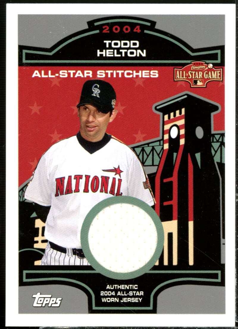 Todd Helton Card 2004 Topps All-Star Stitches Jersey Relics #TH  Image 1