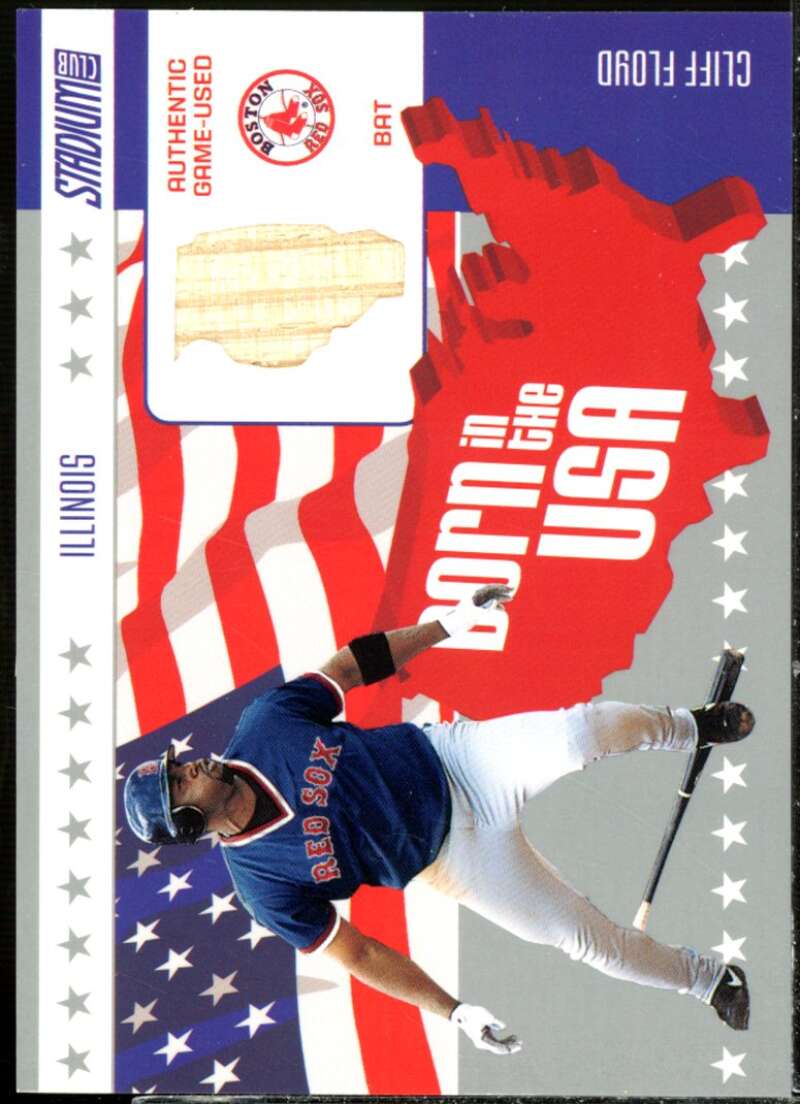 Cliff Floyd Bat Card 2003 Stadium Club Born in the USA Relics #CF  Image 1