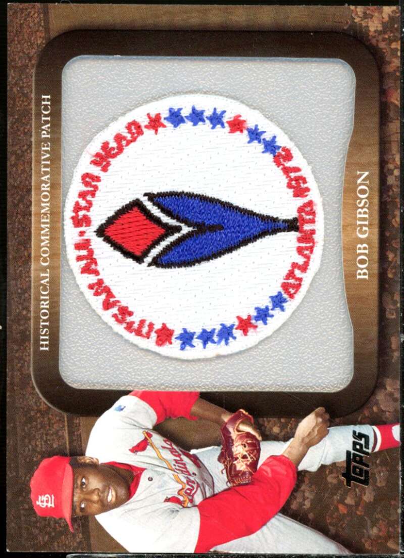 Bob Gibson/1972 All-Star Game 2009 Topps Legends Commemorative Patch #LPR36  Image 1