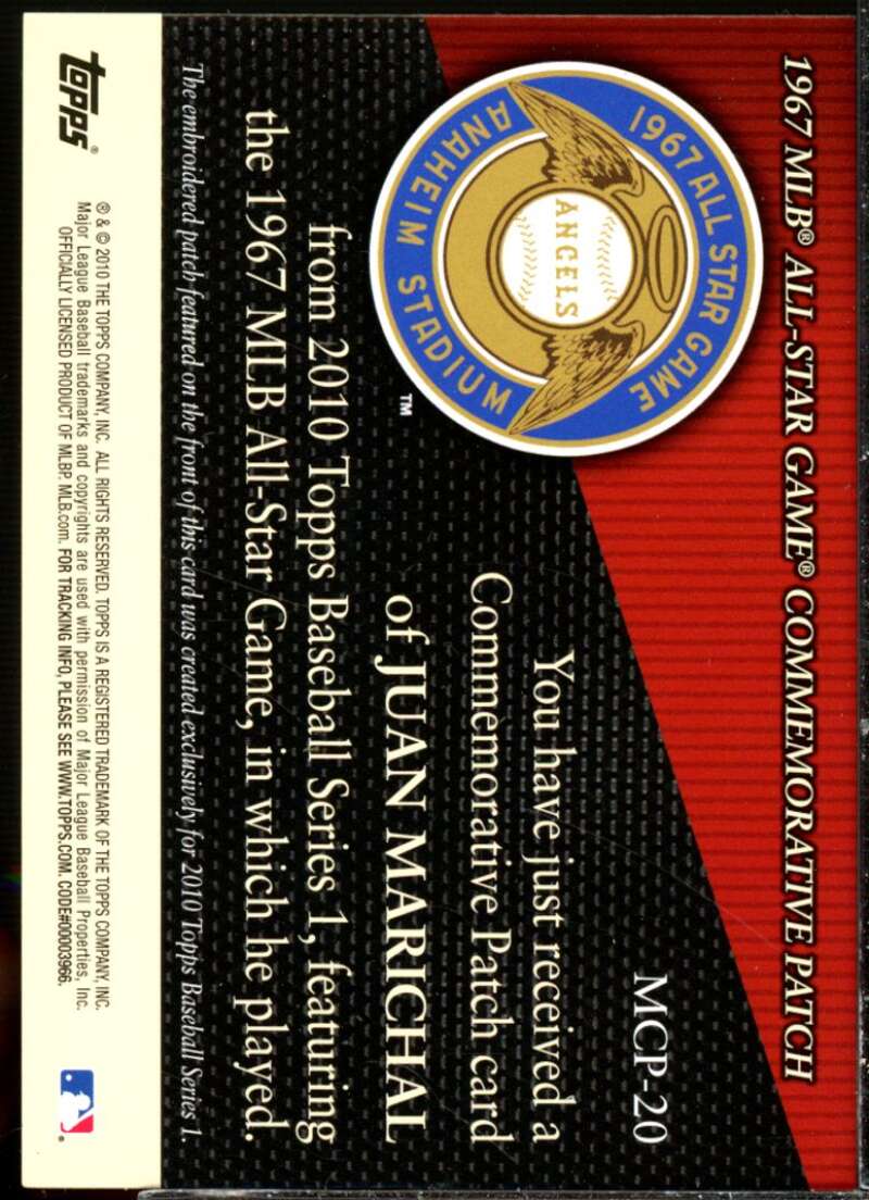 Juan Marichal Card 2010 Topps Commemorative Patch #MCP20  Image 2