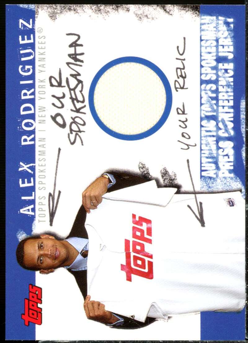 Alex Rodriguez Card 2005 Topps Spokesman Jersey Relic #AR  Image 1