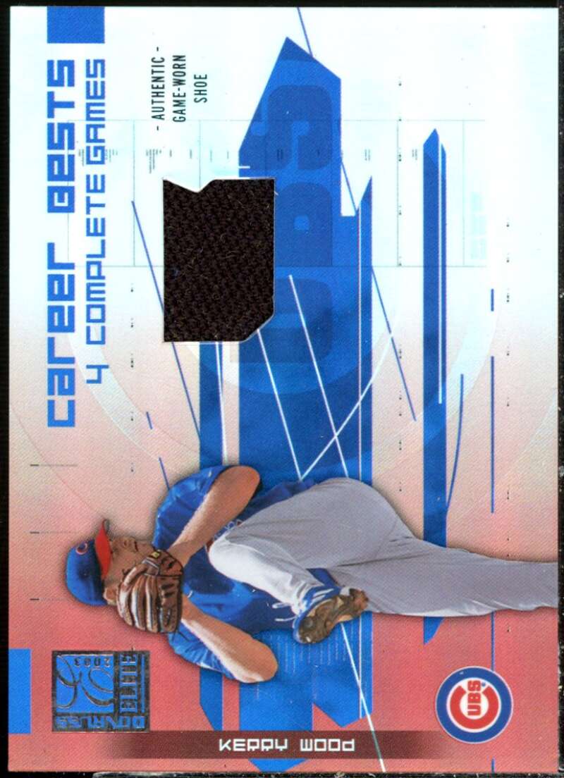 Kerry Wood CG Shoe Card 2003 Donruss Elite Career Bests Materials #5  Image 1