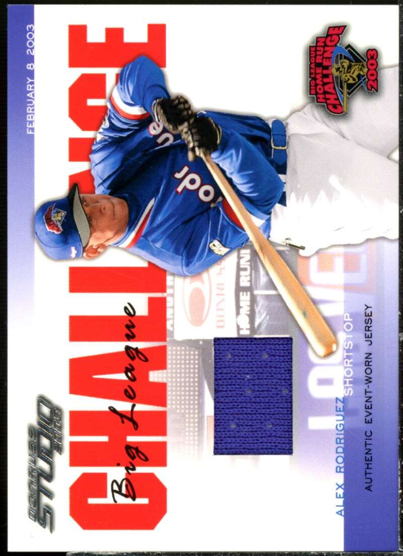 Alex Rodriguez 03 Jsy Card 2003 Studio Big League Challenge Materials #45  Image 1