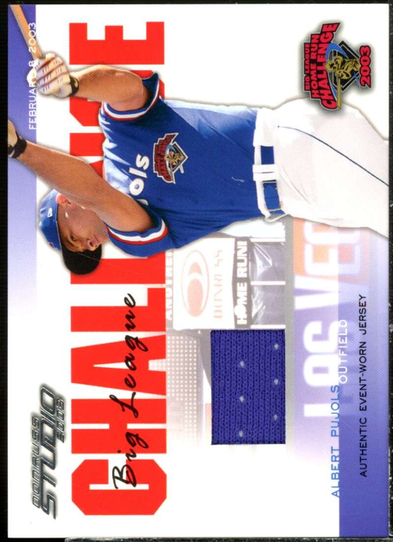 Albert Pujols 03 Jsy Card 2003 Studio Big League Challenge Materials #29  Image 1