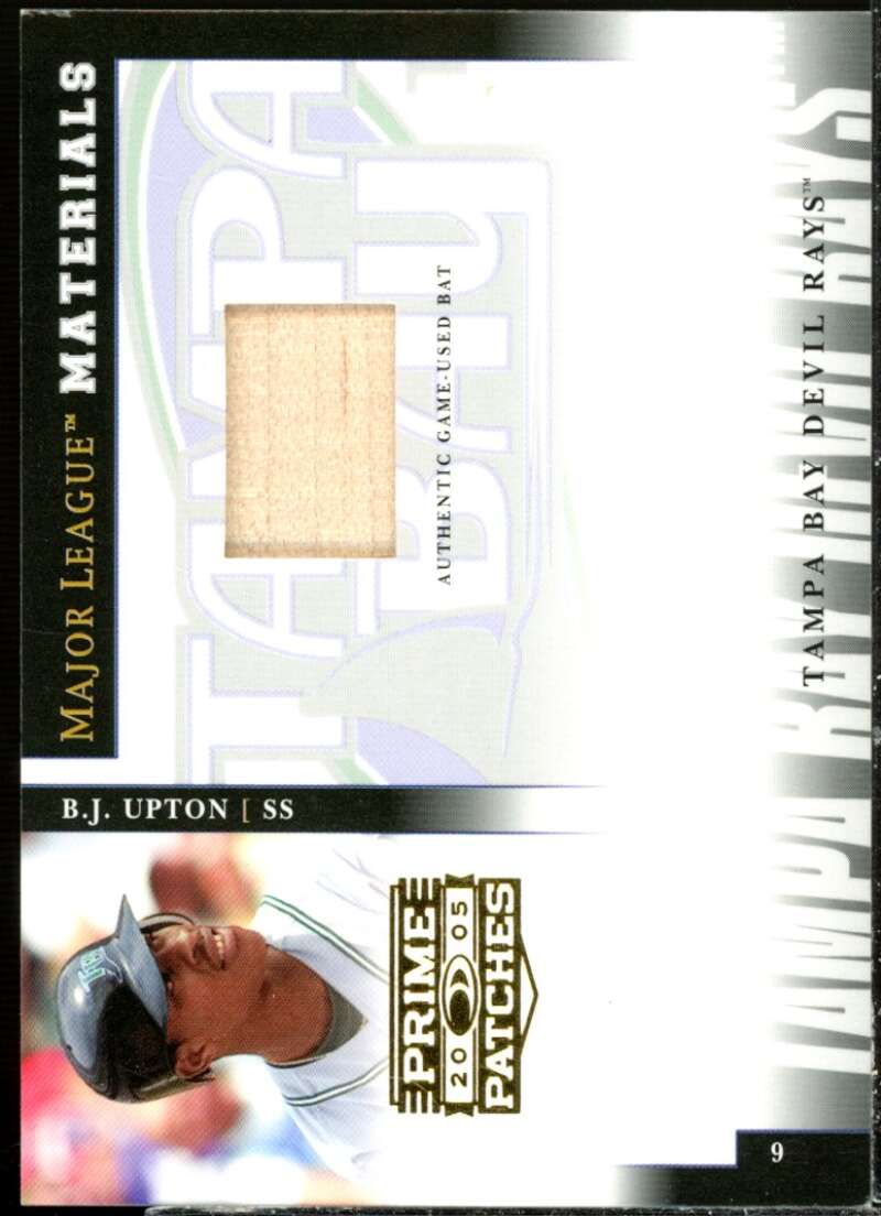 B.J. Upton Card 2005 Prime Patches Major League Materials Bat #22  Image 1