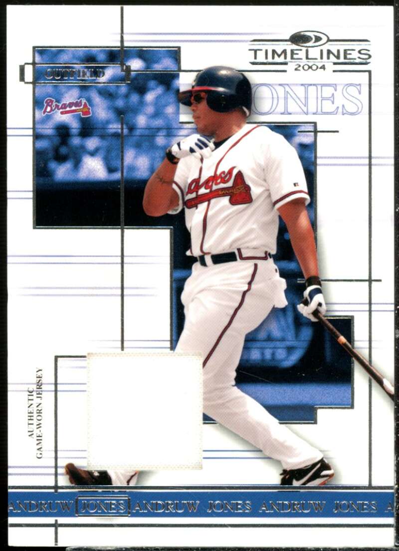 Andruw Jones Jsy Card 2004 Donruss Timelines Material #5  Image 1