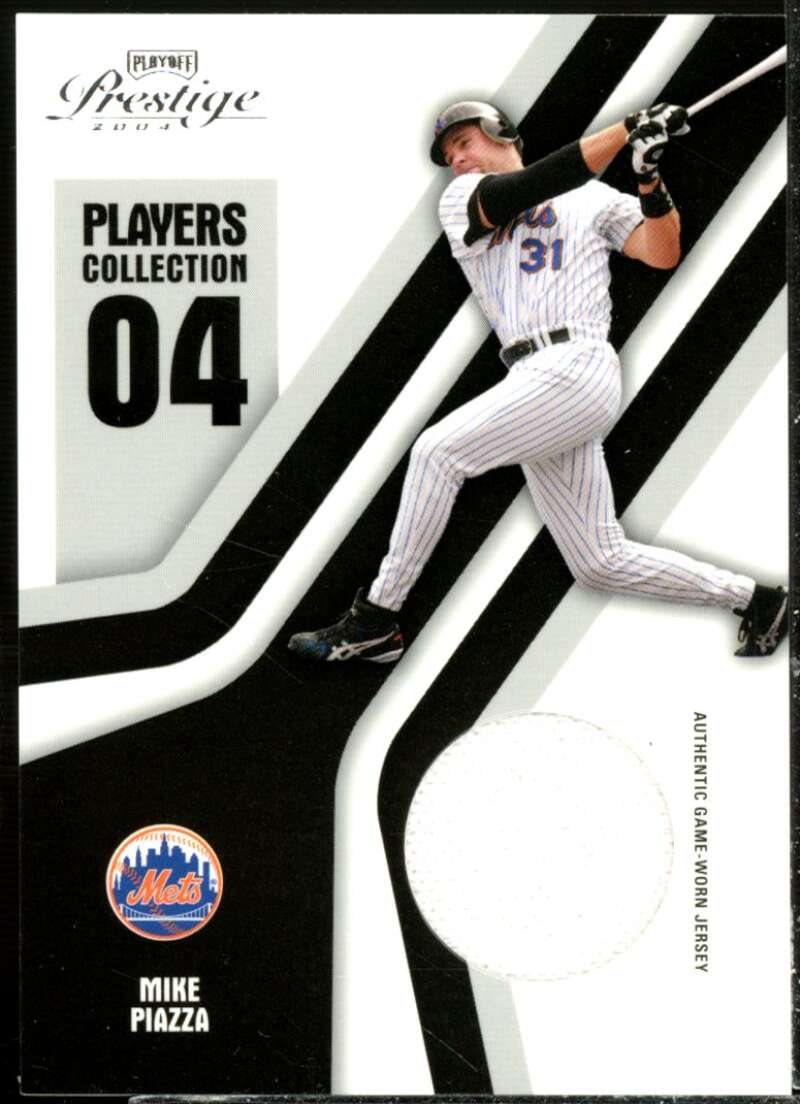 Mike Piazza White Card 2004 Playoff Prestige Players Collection Jersey #63  Image 1