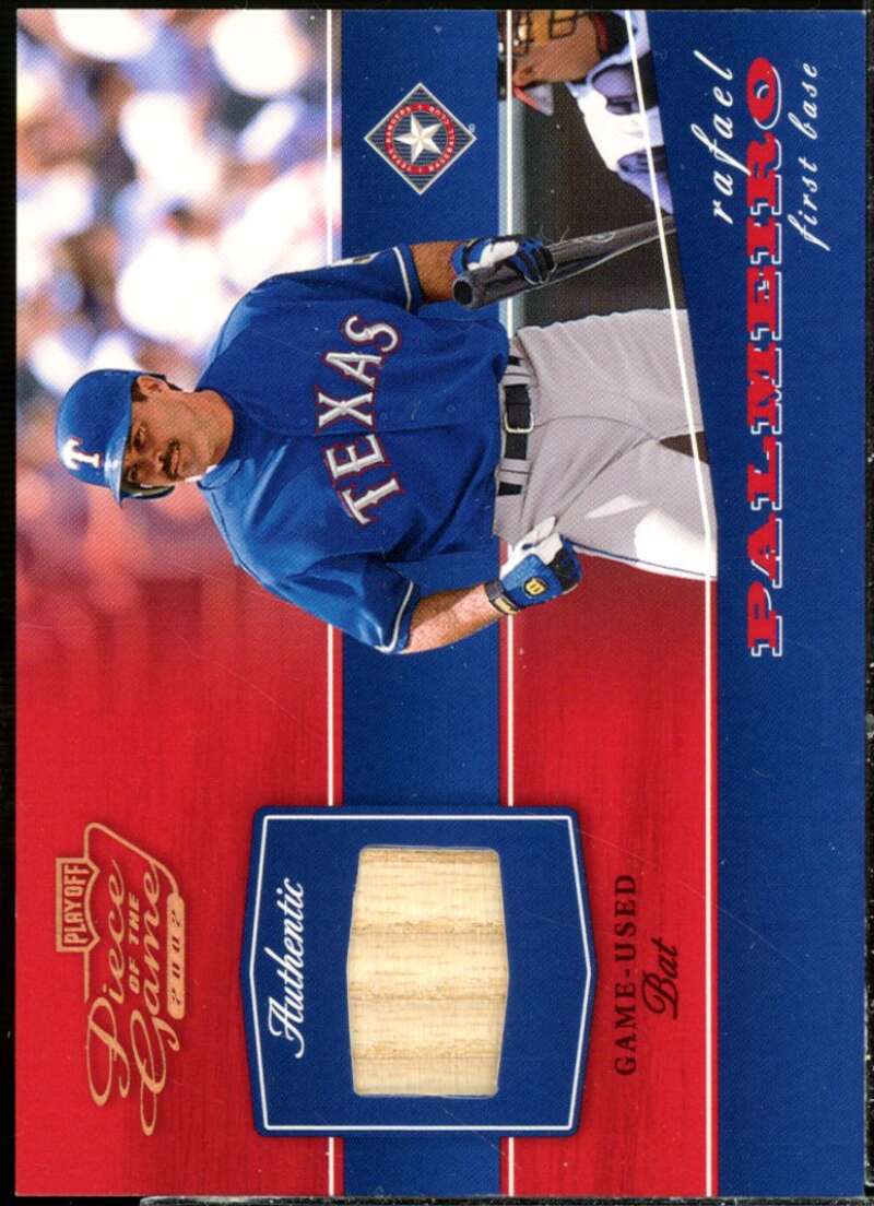 Rafael Palmeiro Bat Card 2002 Playoff Piece of the Game Materials Bronze #67  Image 1