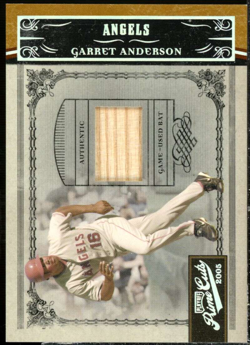 Garret Anderson Card 2005 Prime Cuts Material Bat #38  Image 1